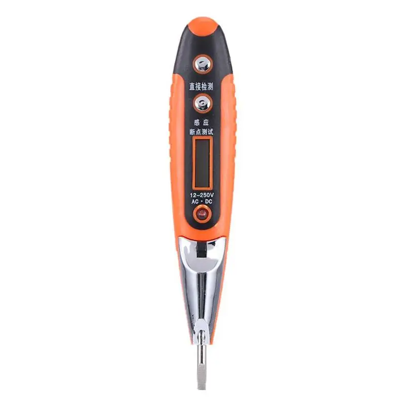 Precision Electrical Tester Pen Indicator Screwdriver AC/DC 12-250V LCD Digital Display Voltage Test with LED Lighting | Инструменты