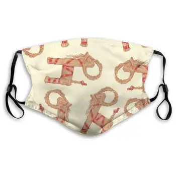 

Yule Goat Pattern Unisex Anti-Pollution Mask Dust Mask with Filter Mask Black