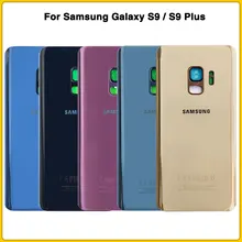 Чехол на заднюю панель S9 для samsung Galaxy S9 G960 S9 Plus S9+ G965F, задняя крышка на батарейку, задняя крышка на дверь, стекло с наклейкой