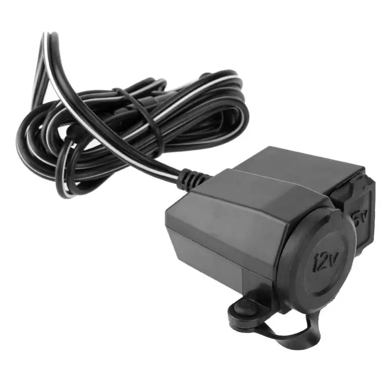 12V Водонепроницаемый для телефона на мотоцикл gps Зарядное устройство USB Мощность гнездо прикуривателя подходит для детей преддошкольного возраста; штанины; скутеров и автомобилей