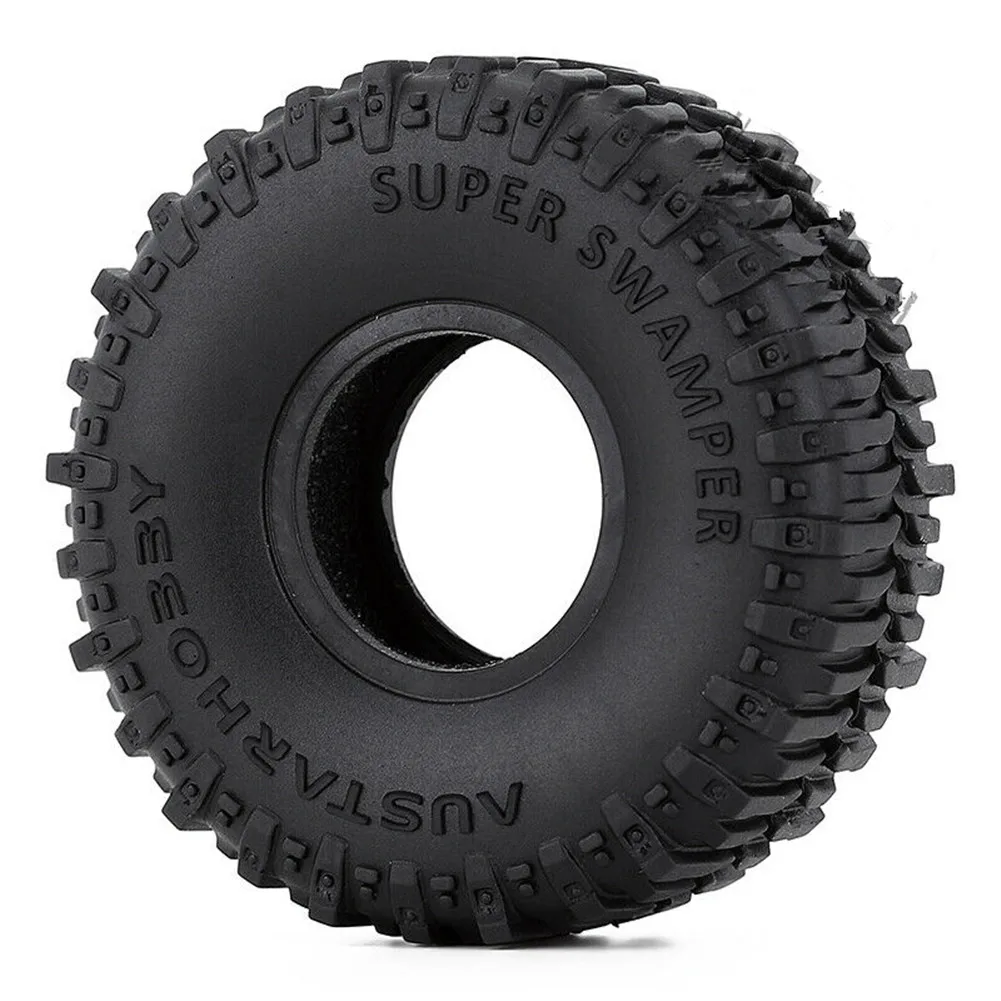 2Pairs 1.0" Rubber Upgrade Super Mud Wheel Tires Tyres Kit For Axial