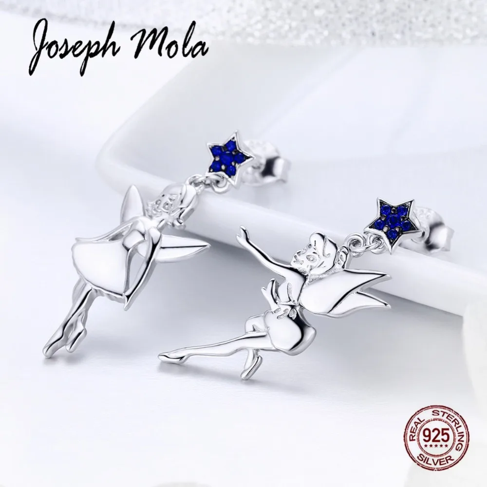 

Joseph Mola 100% 925 Sterling Silver Elegant Dancing Elf Drop Earrings for Women Party Dating Birthday Gift Fine Jewelry