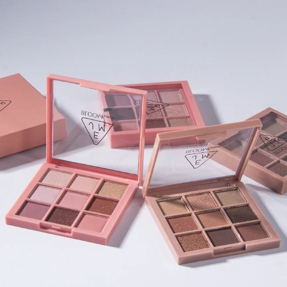 

Jiugongge Nine Color Eyeshadow Palette Earth Vitality Peach Pearly Matte Makeup Palette Glitter Eyeshadow Palette Non-flying Pow