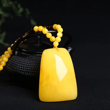 

Natural beeswax no matter brand pendant chanterelle yellow yellow drop drop pendant amber sweater chain men and women brand