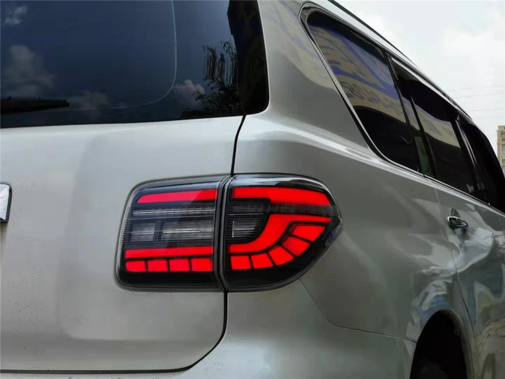 CSGJMY 1 пара задние фонари для Nissan Patrol Задний фонарь 2012- светодиодный фонарь задний парковочные Обратный Стоп сигнал