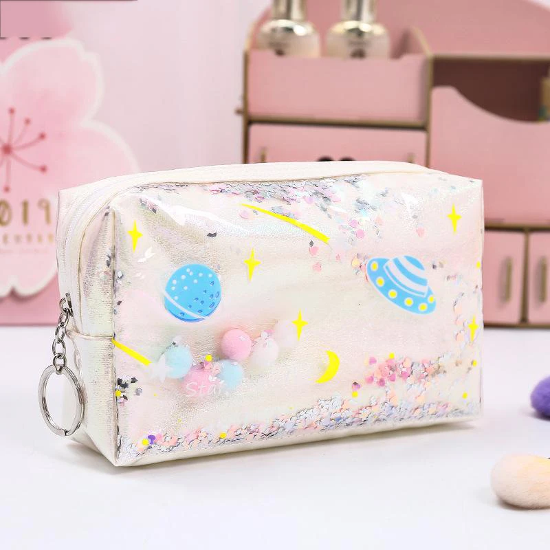 Star Pencil Case Glitter Large Capacity Pencilcase Pen Makeup Case Supplies Pencil Bag School Box Pouch Stationery pencil cases