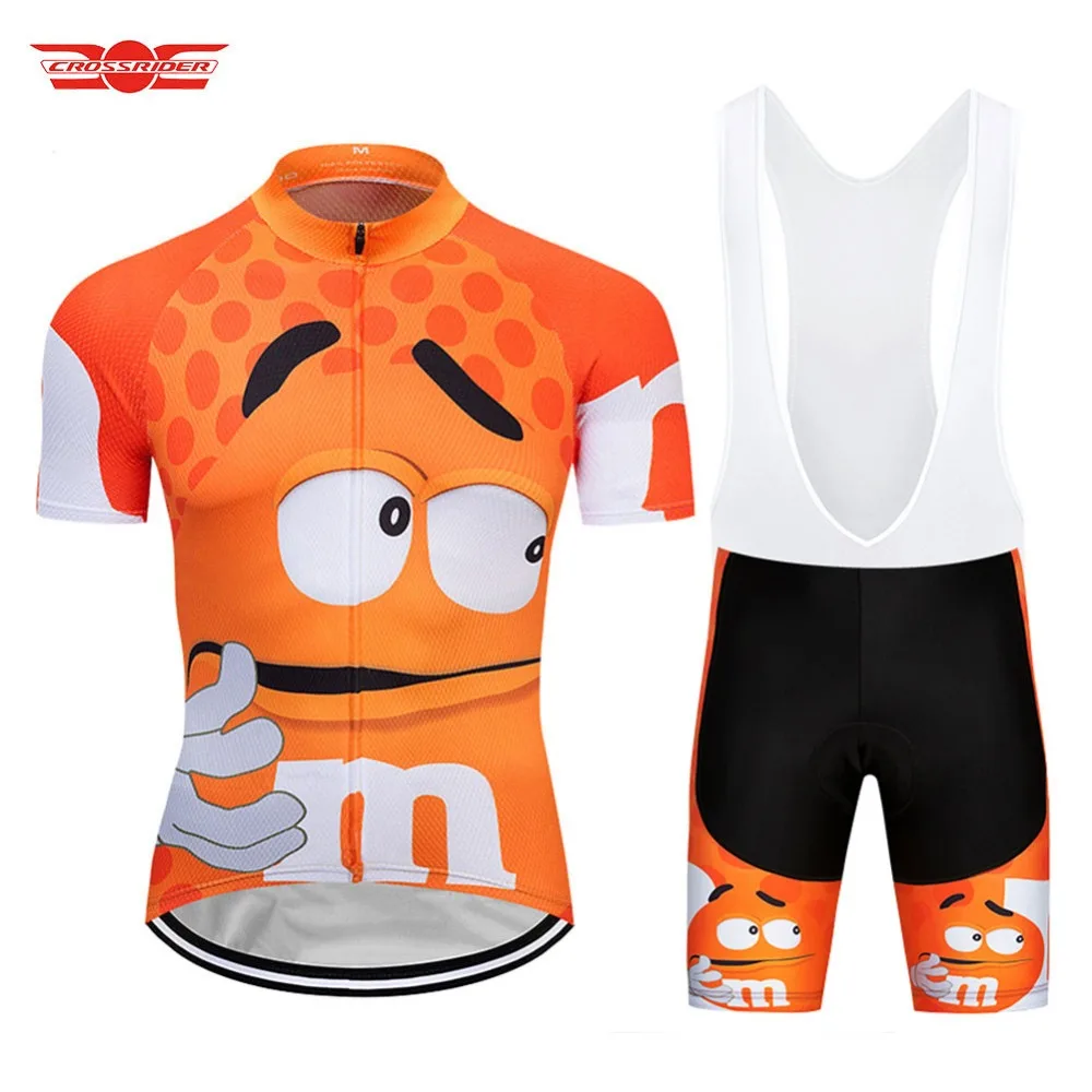 Crossrider Funny Cycling Jersey MTB Mountain bike Clothing Men Short Set Ropa Ciclismo Bicycle Wear Clothes Maillot Culotte