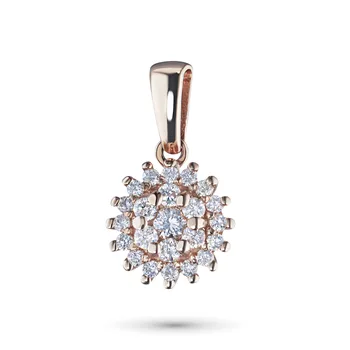 

Pendant red gold with diamonds e0201pd06184900
