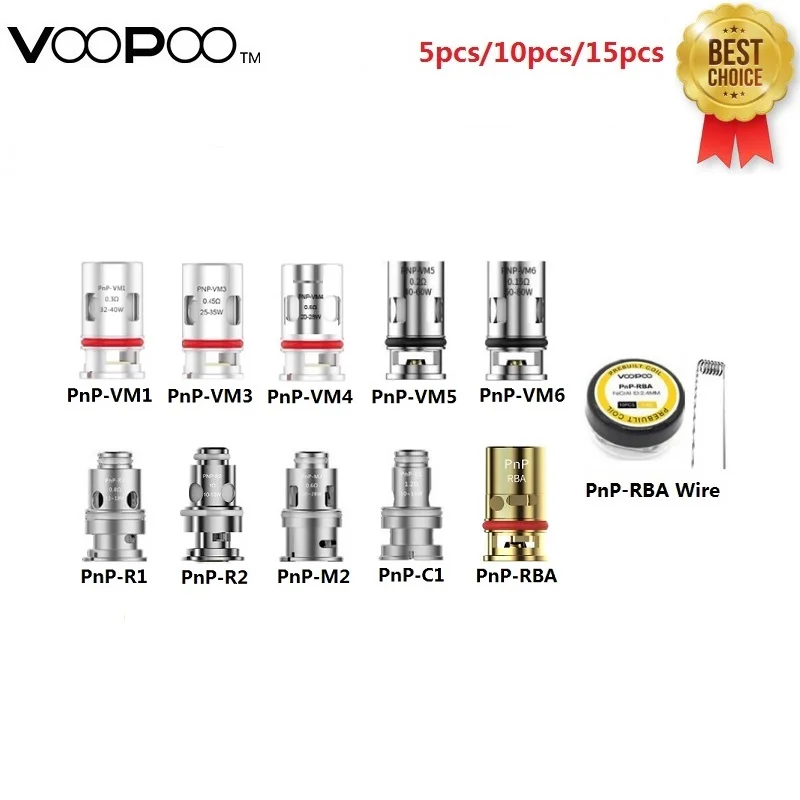 Оригинальная Сменная головка спирали для электронной сигареты Voopoo PnP Ом 0 R1 R2 RBA gor