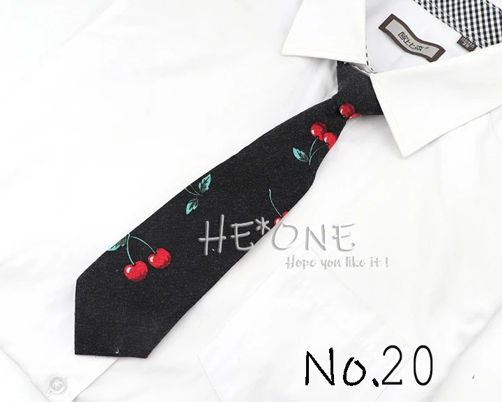 Fashion 30cm Cotton Floral Striped Vintage Kids College Casual Necktie Girl Cute School Daily Uniform Bow Tie Shirt Accessories