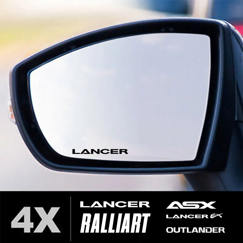 4 шт. наклейки на зеркало заднего вида для Mitsubishi Lancer 10 3 9 EX Outlander ASX L200 | Автомобили и