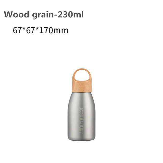 Xiaomi Jordan& Judy 230 мл/450 мл нержавеющая сталь бутылка для воды легкий термос Вакуумная чашка Кемпинг Путешествия Портативная Изолированная чашка - Цвет: Wood grain 230ml
