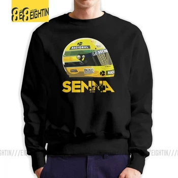 

Man Ayrton Senna Helmet Racing Sweatshirts Amazing Pullovers Pure Cotton Hoodie Pride Tops
