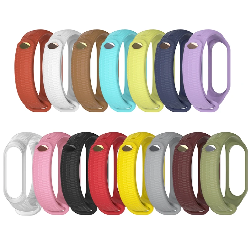 15 цветов Сменный силиконовый браслет для Xiaomi Mi Band 4 3 умные часы с ремнем металлический ремешок с пряжкой для часов умные аксессуары