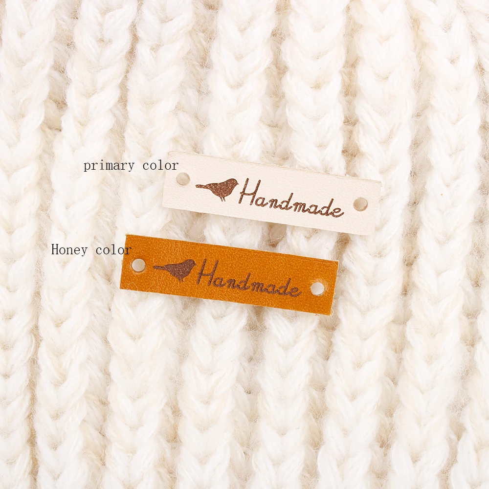 Personalized Custom Leather and Knit Name Tags