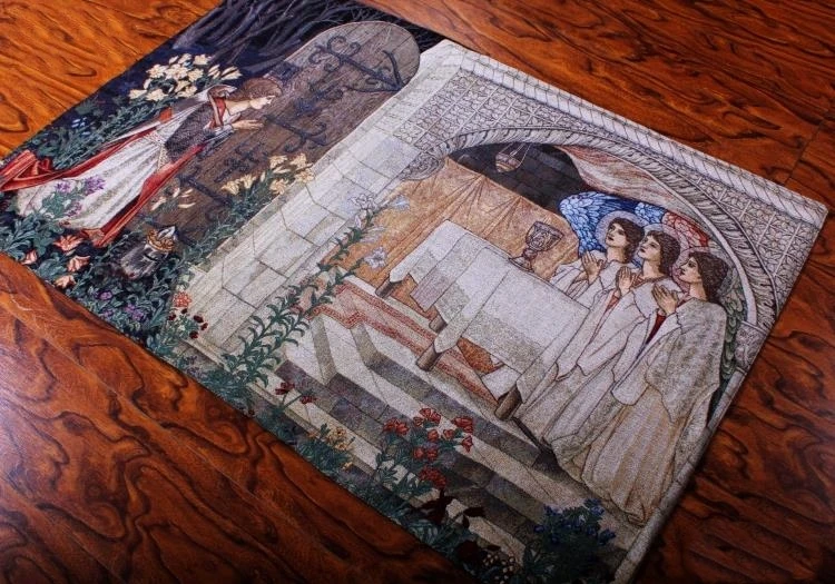 Бельгия гобелены, украшения дома росписи, ткань художественная роспись, "Святой Грааль", 100X140 см, GT-SB0032