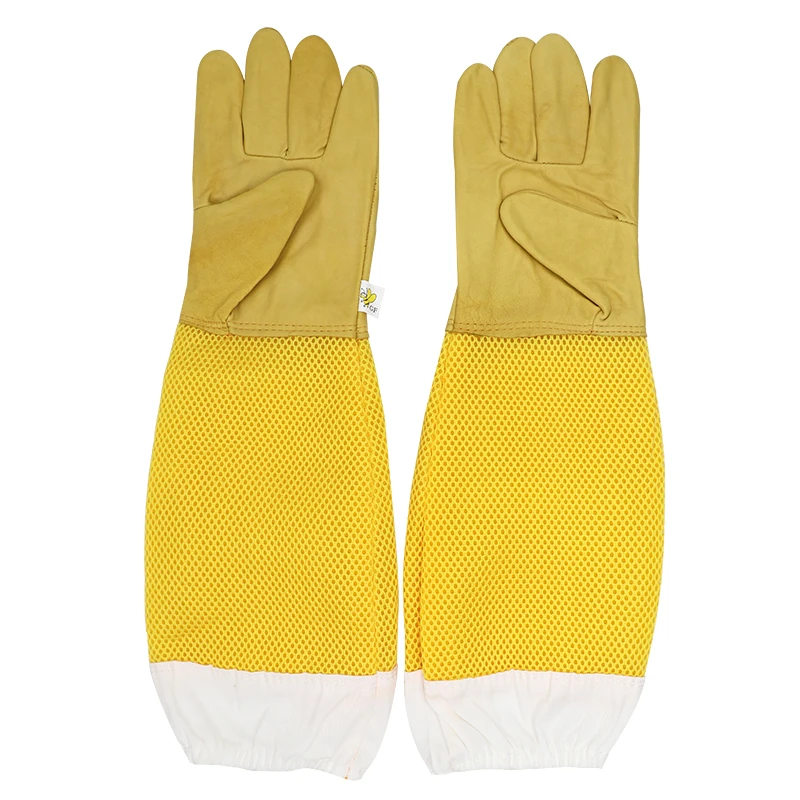 Beekeeper Beekeeping Gloves Protective Sleeves Ventilated Professional Anti Bee for Apiculture Beekeeper Prevent Beehive tools — view 6