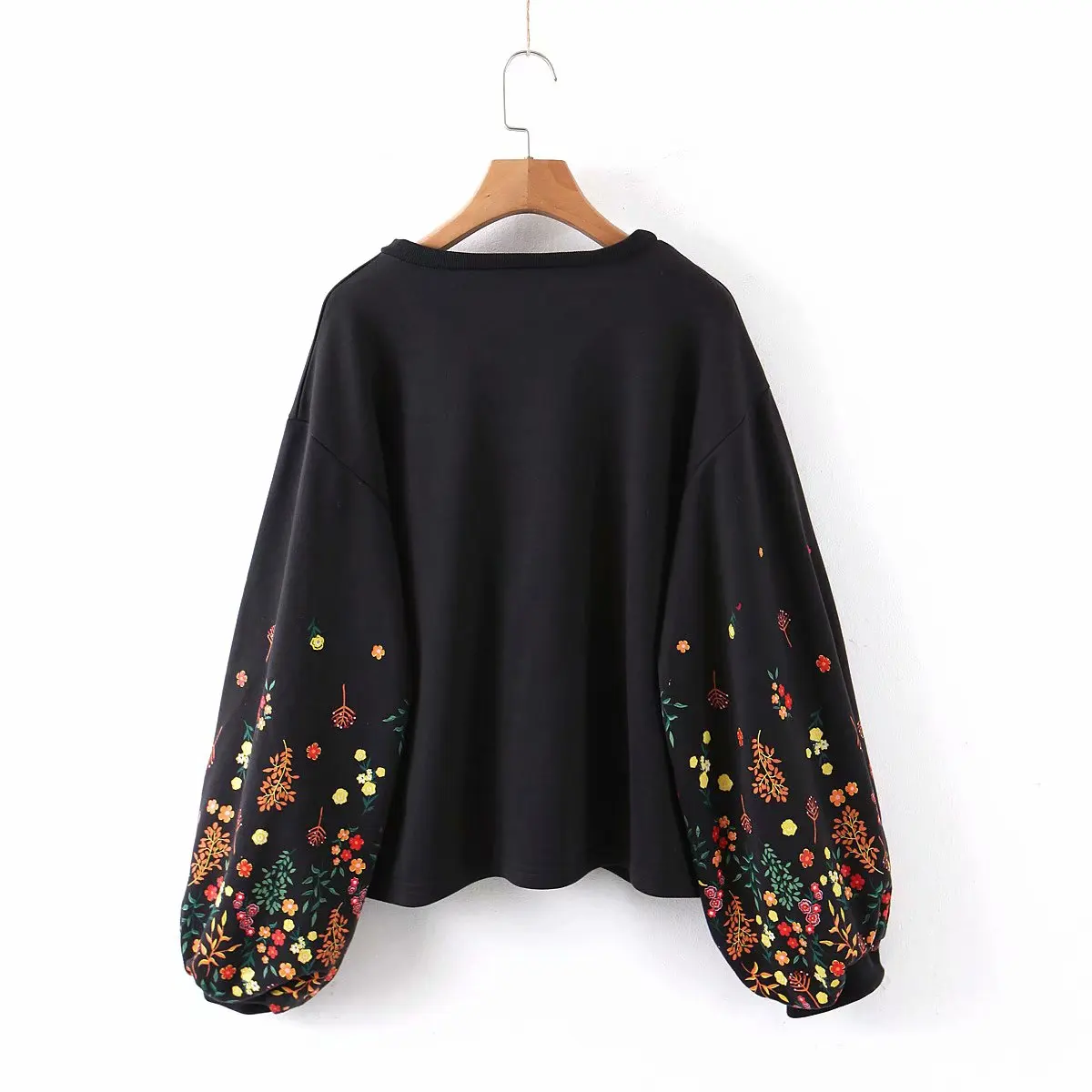 Za Sweatershirt Женская флисовая толстовка с принтом и рукавом оверсайз пуловер толстовки свободные повседневные топы с круглым вырезом