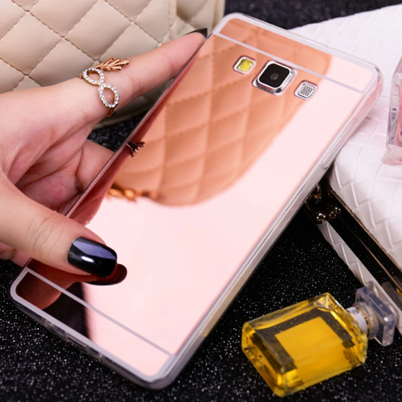 Мягкий силиконовый зеркальный чехол для samsung Galaxy J3 J5 J7 Neo Nxt Prime Pro J4 J6 J8 чехол для задней панели сотового телефона - Цвет: Rose gold