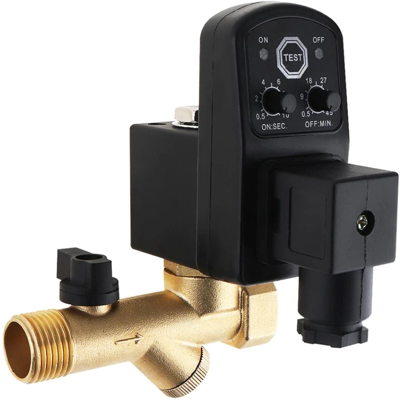 ELEG-1/4 дюйма Ac220V 1.6Mpa электронный сливной клапан Временный Воздушный компрессор бензобак, Зерноуборочные комбайны, обрабатывающие автоматически 2-способ прочный сливной клапан