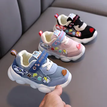 

1-3 Years Old Children's Shoes 2020 Autumn Children's Sports Healthy Shoes for Children 2 Mesh Breathable Baby Toddler Shoes PVC