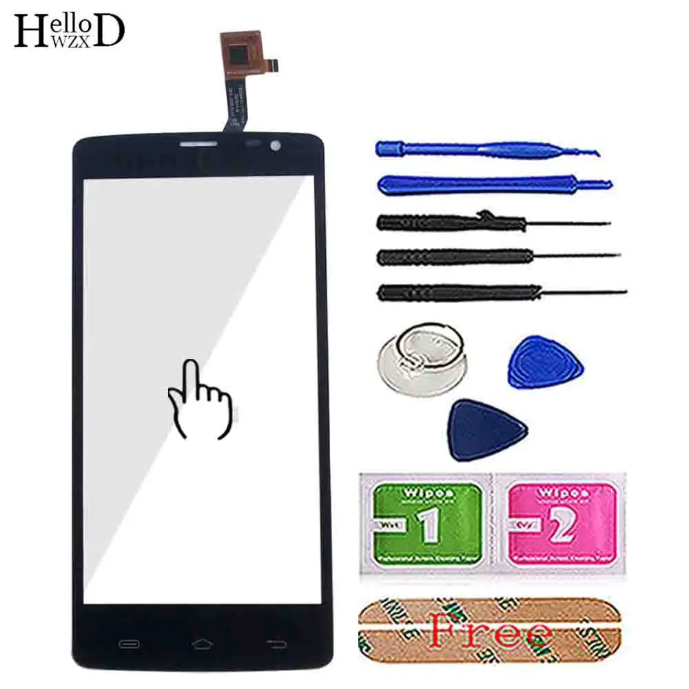 Black With Tools 5 ''сенсорный экран для Ulefone Pure Lite сенсорный экран Переднее стекло дигитайзер панель объектив сенсор сенсорный экран инструменты салфетки 3M клей - Цвет: Black With Tools