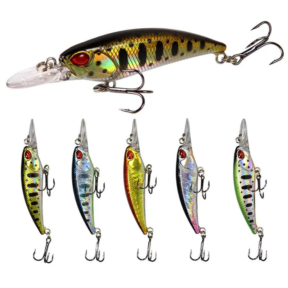 

1 Pcs Minnow Floating long tongue fishing lures 7.5cm 5g Plastic Fake Lure Hard Bait lifelike Artificial Bait Fishing Tools