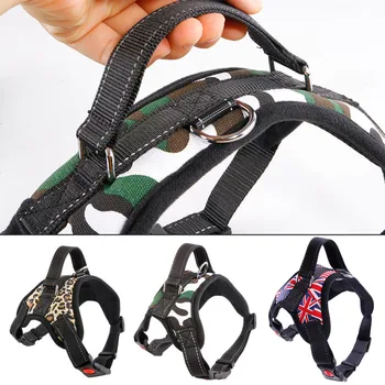 

New Pets Dog Harness Vest Reflective Tape Breathable Mesh Pet Dogs Leash Harness Dog Collar Accessories