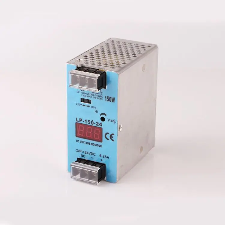 150w 24v 6.25a мини-размер ac-dc Импульсный источник питания din-рейка питания LP-150-24 с цифровым дисплеем для светодиодной полосы света