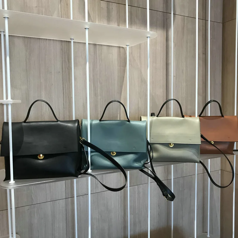 

2019 New Genuine Leather Woman Package Package Briefcase Hand Bill Lading Shoulder Span