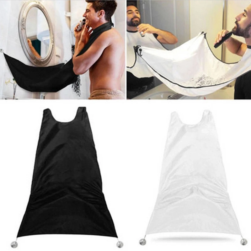 Haircut Apron Canvas Aprons Men Shaving Apron Beard Collector Easy Bathroom Care Tool Clean Hair Adult Bibs Shaver Holder Organizer Gift For Man