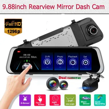 

H12 10'' IPS Touch Dashcam Full HD 1080P Car DVR Dash Cam Video Recorder Night Vision