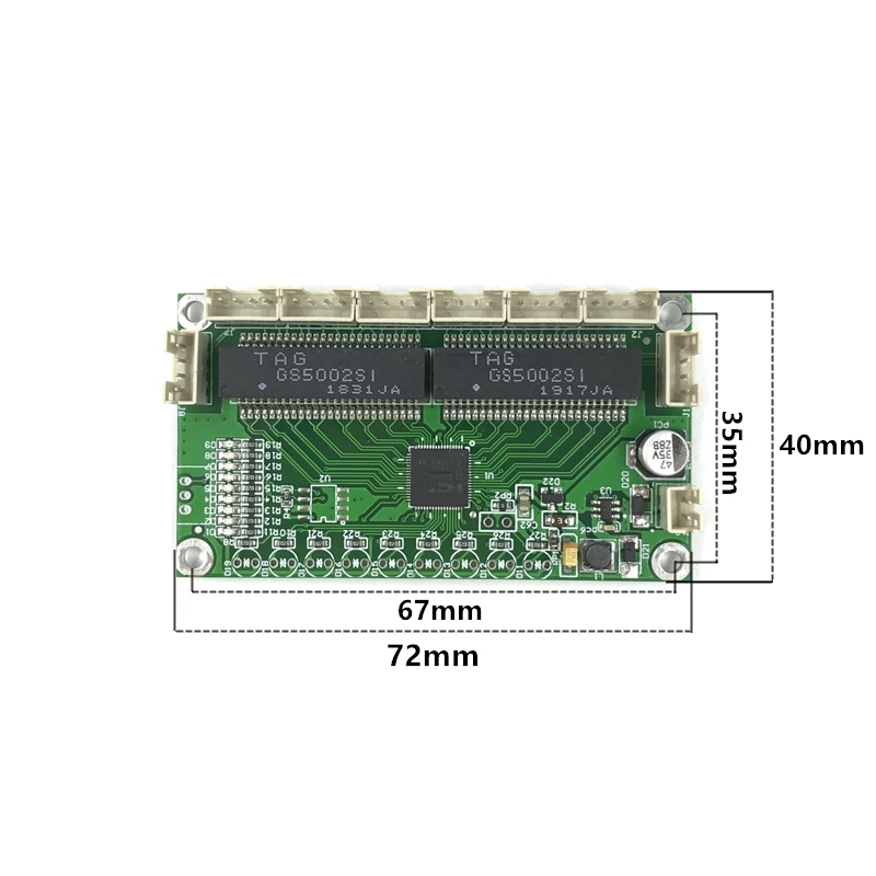 Неуправляемый 3 5 портовый 10/5/8 M промышленный модуль коммутатора Ethernet PCBA плата OEM