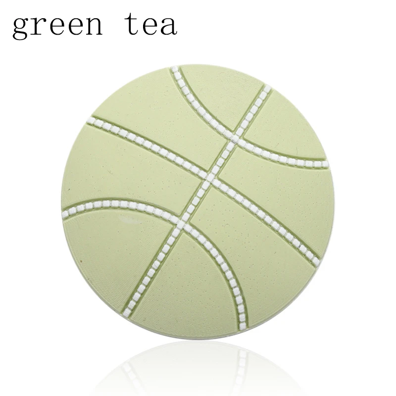 green tea 1 шт. баскетбольная Прочная резиновая дверная пробка, дверная ручка, Настенный Протектор, ударопрочный краш-коврик, стоп, Прямая поставка, силиконовая дверная ручка - Цвет: green tea