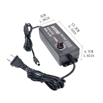

Universal AC/DC Adapter 3-12V/3-24V/9-24V 60W LED Voltage Display US Plug