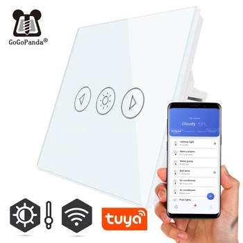 

EU Standard Light Dimmer Wifi App Control Touch Switch Smart Automation Lamp Lighter or Darker Switch 220V Smart Life or Tuya