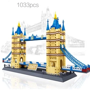 

DHL 4295PCS Expert London Tower Bridge Model Building Blocks Bricks Compatible Legoes 17004 micro block toys for children