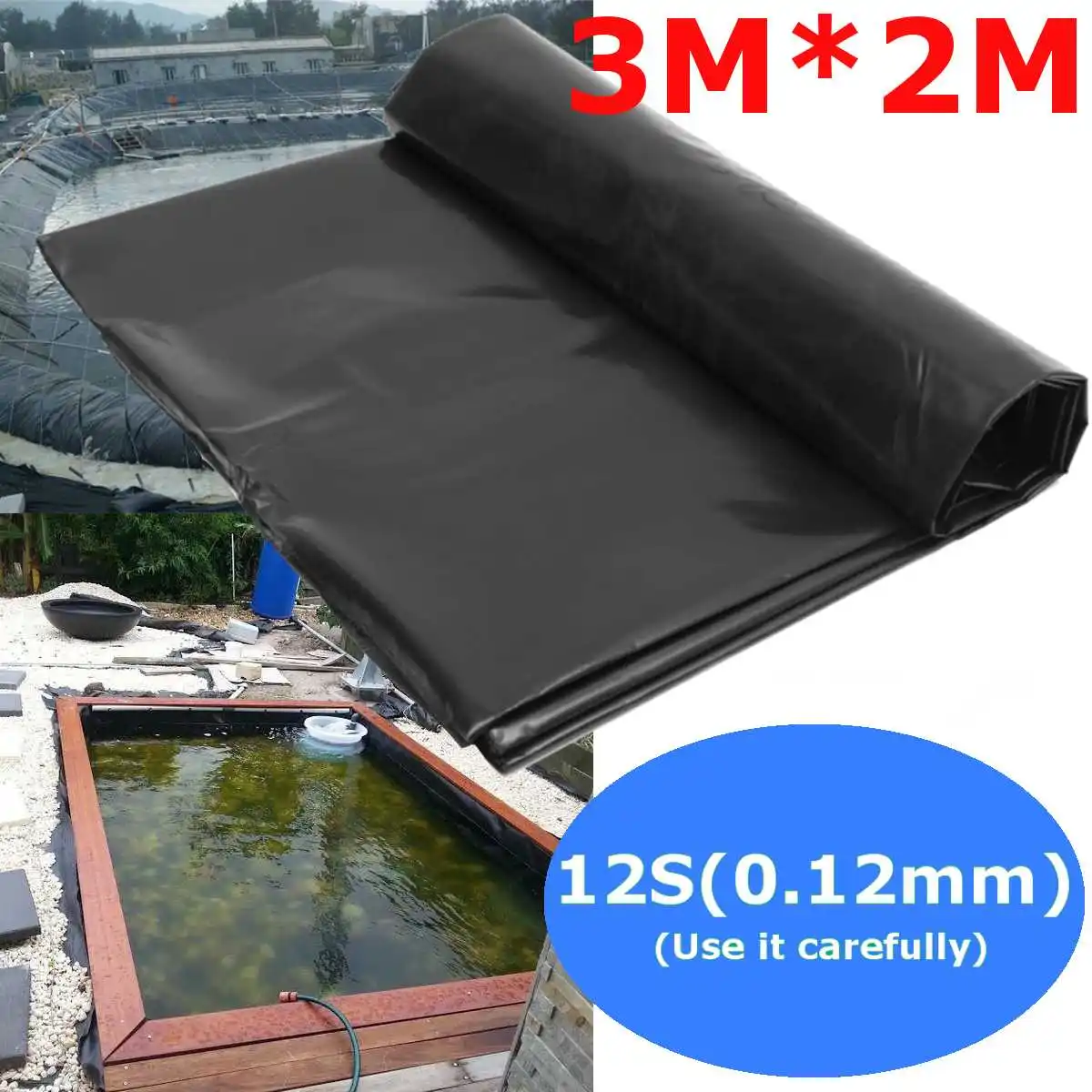 3X2M HDPE резиновая Рыбка противофильтрационная облицовка водоёма плотные