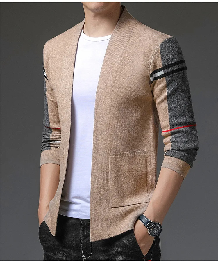 leather jacket for men Top Grade New Designer Brand Luxury Fashion Knit Cardigans Sweater Men Casual Trendy Coats Jacket Autum Winter Men Clothes mens waterproof jacket