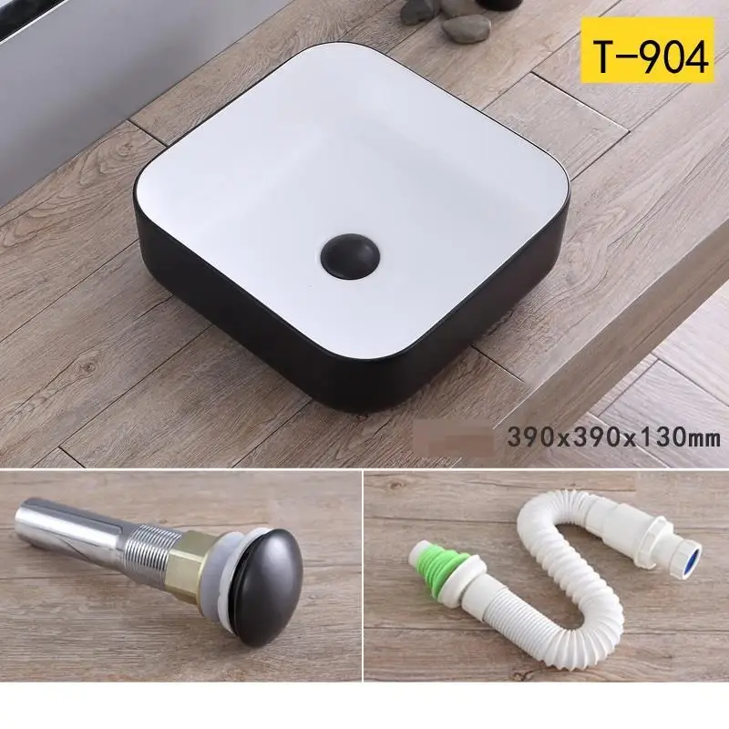 Fregadero Waschtisch Sobre Encimera Lavandino Bagno судно Wastafel Black Salle De Bain Evier туалетный столик Lavabo раковина для ванной комнаты - Цвет: MODEL J