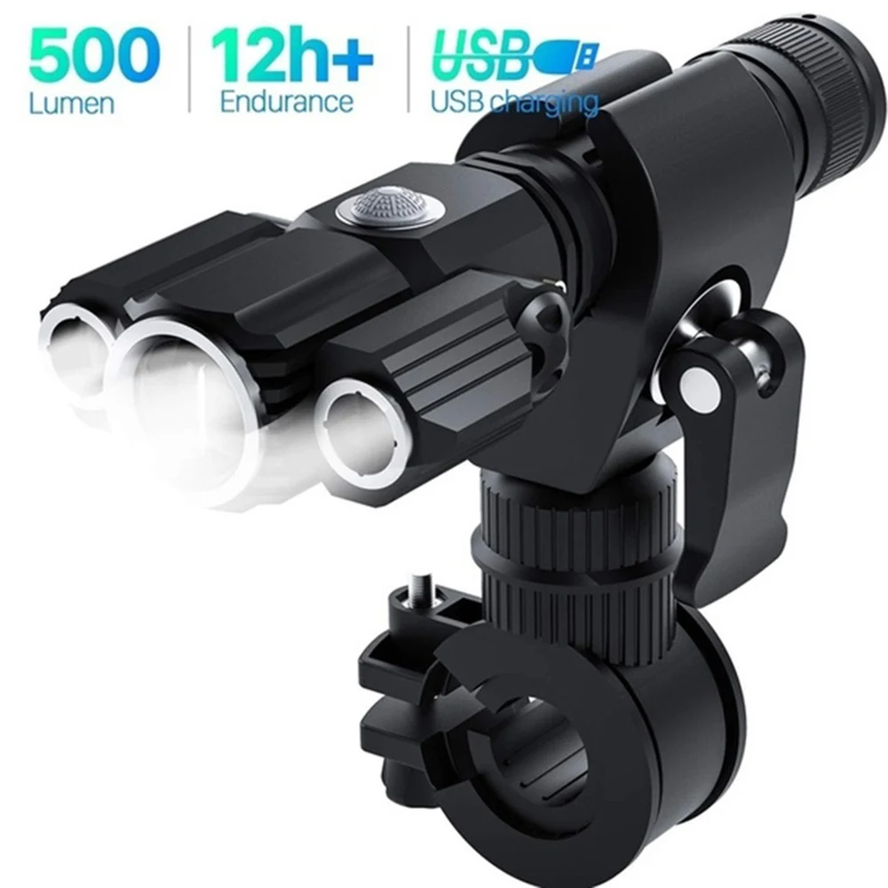 500 Lumens T6 Bicycle Light USB Rechargeable Bike Front Lamp Waterproof Safe Cycling Flashlight Aluminum Bike Headlight BC0510 (11)