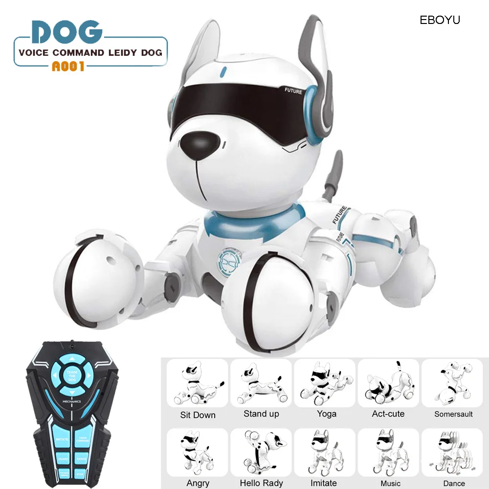 Najtaniej JXD A001 inteligentne rozmowy RC robot pies spacer i taniec interaktywny szczeniak robot pies zdalne sterowanie głosem inteligentna zabawka dla dzieci