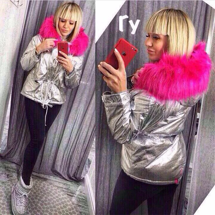 

2019 Spring New Style Large Fur Collar Cotton Coat Women's AliExpress EBay