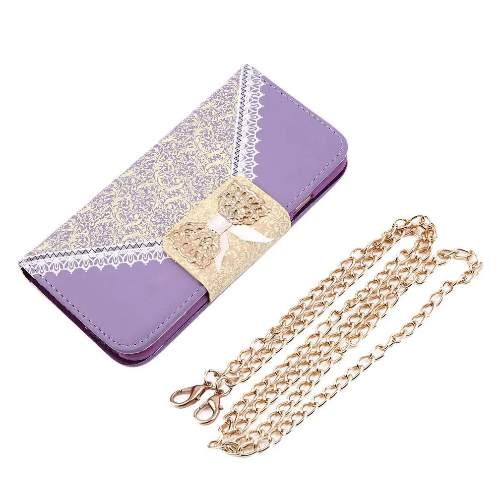 

Hot Magnet Flip PU Leather Chain Bag Phone Case Cover Card Wallet for iPhone 6