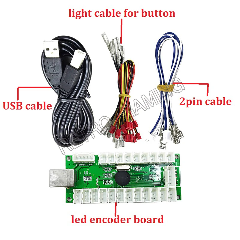

1 set Zero Delay Arcade USB Encoder PC To LED Joystick LED Arcade controller USB To Joystick For Arcade Game Control board