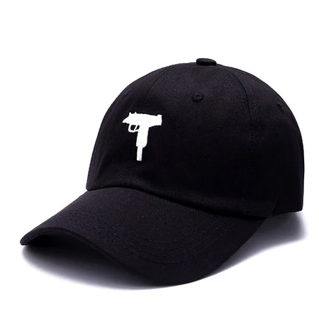 Без пистолета бейсбольная кепка Мода Snapback хип хоп женская кепка мужская шляпа c вышивкой, для отца бейсбольная кепка - Цвет: black gun