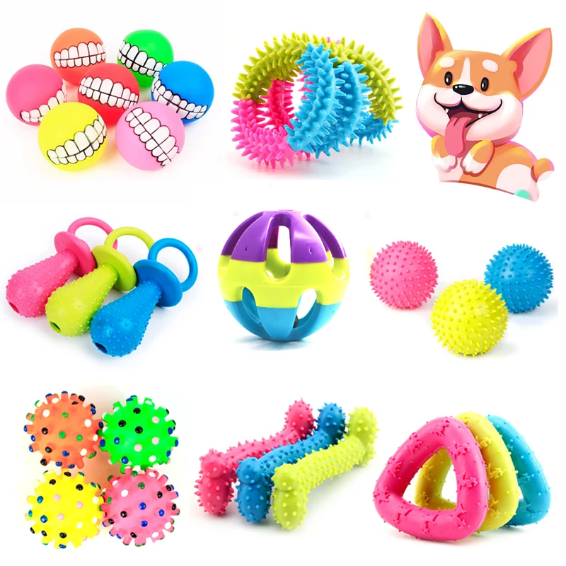 

11 Styles Pet Dog Toy Chew Rubber Toys Non-toxic Rubber Toy for Small Dog Resistant To Bite Teeth Training Pet Supplies Toys