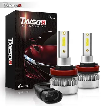 

LD2086 LED Headlight Easy Installation 2PCS H11 110W Globes Beam 6000K DC 9V-32V