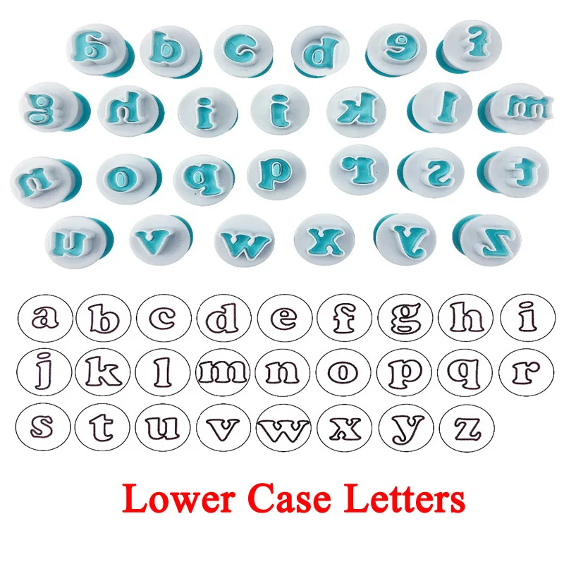 26pcs Push Easy Mini Upper&Lowercase alphabet letter Cookie Cutter