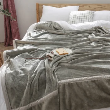 

Blanket Quilt Coral Fleece Single Nap Blanket Thick Bed Sheet Double Flannel Blanket Winter